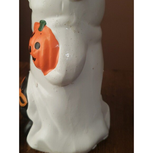 Halloween Ghost Pumpkin Black Cat Ceramic Candle Holder Jack O'Lantern No Box - Picture 6 of 14